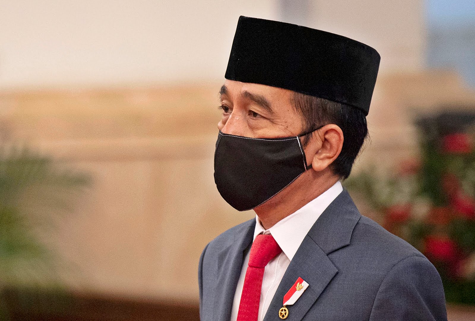 Photo Credit: Presiden Joko Widodo (Jokowi) memakai masker pada saat acara kenegaraan. ANTARA/Sigid Kurniawan