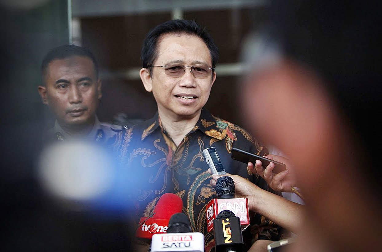 Photo Credit: Mantan Ketua DPR, yang juga merupakan politisi senior Demokrat, Marzuki Alie. ANTARA/Sigid Kurniawan