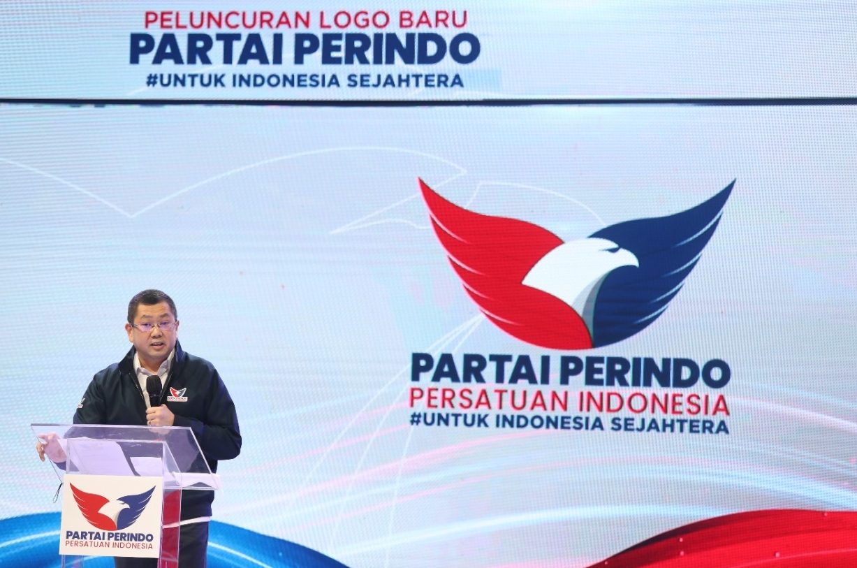 Photo Credit: Ketua Umum partai Perindo Hary Tanoesoedibjo meluncurkan logo baru Perindo. FILE/Dok/Ist. Photo