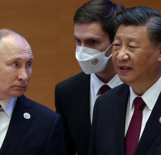 Presiden China Xi Jinping dan Presiden Rusia Vladimir Putin. AFP/Sergei Bobylyov