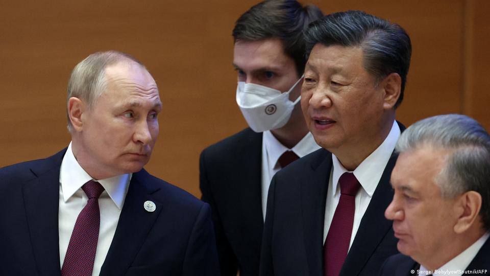 Presiden China Xi Jinping dan Presiden Rusia Vladimir Putin. AFP/Sergei Bobylyov