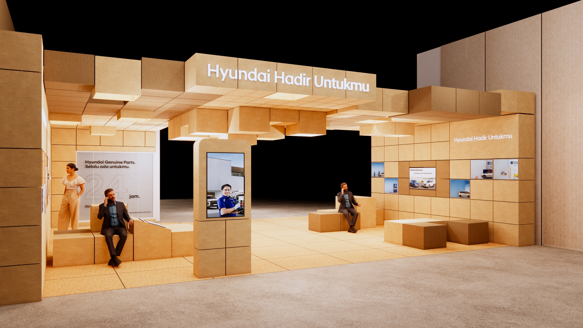 HMID juga menyediakan area test drive eksklusif khusus dengan 12 unit kendaraan yang tersedia dari jajaran lini produk andalan Hyundai
