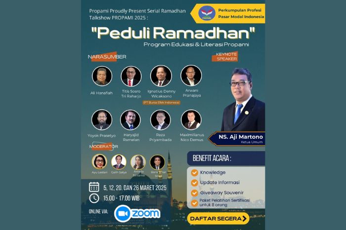 PROPAMI Gelar Serial Ramadhan Talkshow 2025: Meningkatkan Edukasi dan Literasi Pasar Modal